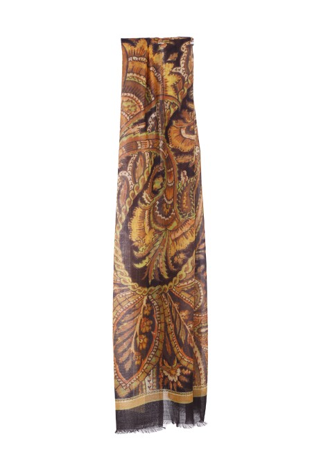 Shop ETRO  Scarf: Etro cashmere scarf.
Cashmere scarf, decorated with a print with archival Paisley motifs and embellished with a plain fringed border.
Dimensions: 70x170cm.
Composition: 100% Cashmere.
Made in Italy.. 11777 9587-0001